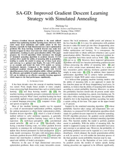 SA-GD: Improved Gradient Descent Learning Strategy with Simulated
  Annealing