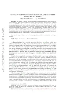 Globally Convergent Multilevel Training of Deep Residual Networks