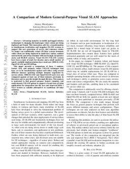 A Comparison of Modern General-Purpose Visual SLAM Approaches