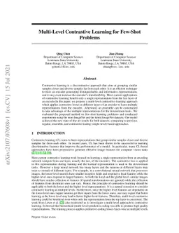Multi-Level Contrastive Learning for Few-Shot Problems