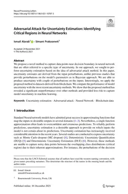 Adversarial Attack for Uncertainty Estimation: Identifying Critical
  Regions in Neural Networks
