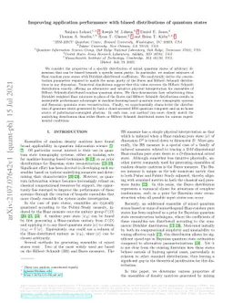 Improving application performance with biased distributions of quantum
  states
