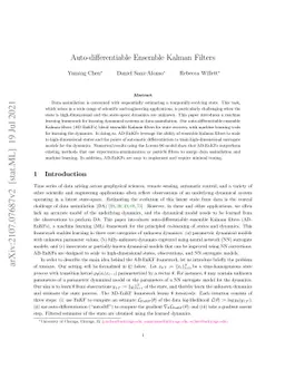 Auto-differentiable Ensemble Kalman Filters