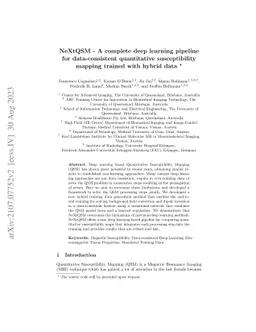 NeXtQSM -- A complete deep learning pipeline for data-consistent
  quantitative susceptibility mapping trained with hybrid data
