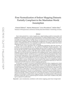 Pose Normalization of Indoor Mapping Datasets Partially Compliant to the
  Manhattan World Assumption