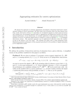 Aggregating estimates by convex optimization