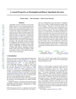 A Causal Perspective on Meaningful and Robust Algorithmic Recourse