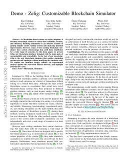 Demo -- Zelig: Customizable Blockchain Simulator