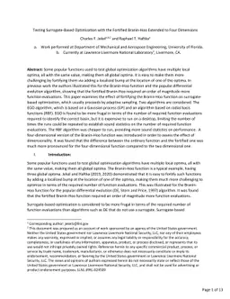 Testing Surrogate-Based Optimization with the Fortified Branin-Hoo
  Extended to Four Dimensions