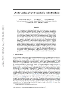 CCVS: Context-aware Controllable Video Synthesis