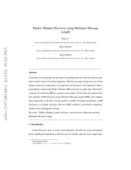 Markov Blanket Discovery using Minimum Message Length