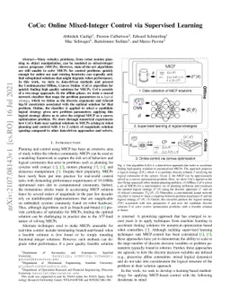 CoCo: Online Mixed-Integer Control via Supervised Learning