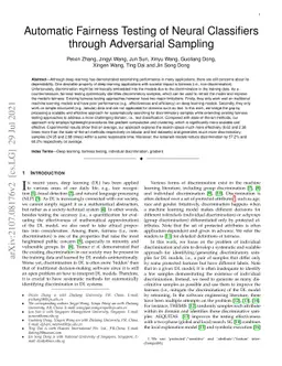 Automatic Fairness Testing of Neural Classifiers through Adversarial
  Sampling