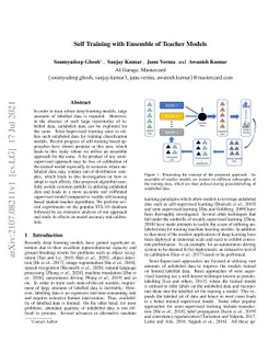 Self Training with Ensemble of Teacher Models