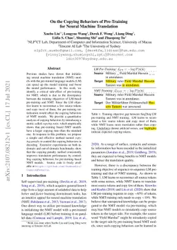 On the Copying Behaviors of Pre-Training for Neural Machine Translation