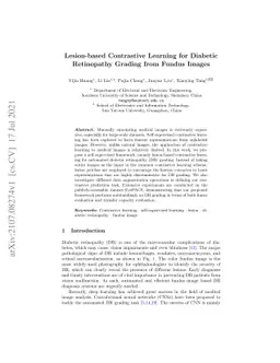 Lesion-based Contrastive Learning for Diabetic Retinopathy Grading from
  Fundus Images