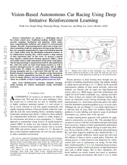 Vision-Based Autonomous Car Racing Using Deep Imitative Reinforcement
  Learning
