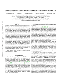 Agent-Environment Network for Temporal Action Proposal Generation