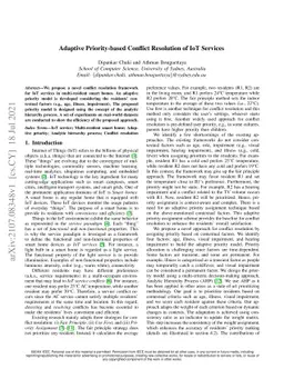 Adaptive Priority-based Conflict Resolution of IoT Services