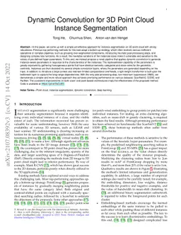 Dynamic Convolution for 3D Point Cloud Instance Segmentation