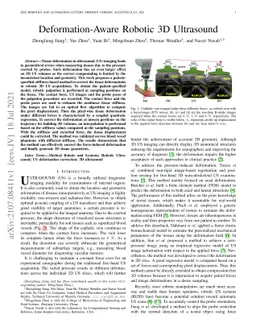 Deformation-Aware Robotic 3D Ultrasound