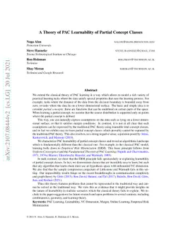 A Theory of PAC Learnability of Partial Concept Classes