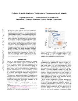 GoTube: Scalable Stochastic Verification of Continuous-Depth Models