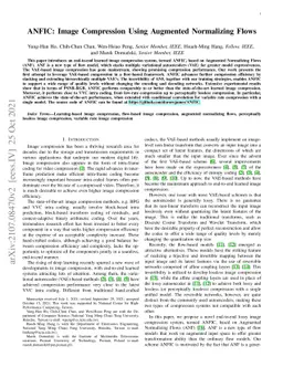ANFIC: Image Compression Using Augmented Normalizing Flows