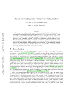 Action Forecasting with Feature-wise Self-Attention