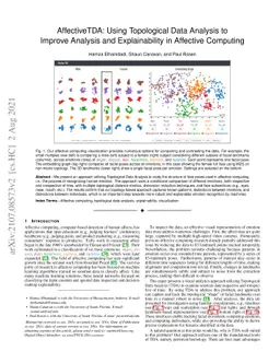 AffectiveTDA: Using Topological Data Analysis to Improve Analysis and
  Explainability in Affective Computing