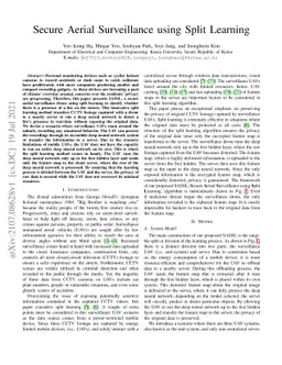 Secure Aerial Surveillance using Split Learning