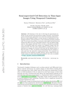 Semi-supervised Cell Detection in Time-lapse Images Using Temporal
  Consistency