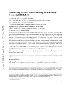 Accelerating Weather Prediction using Near-Memory Reconfigurable Fabric