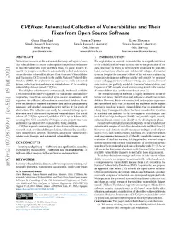 CVEfixes: Automated Collection of Vulnerabilities and Their Fixes from
  Open-Source Software