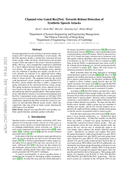 Channel-wise Gated Res2Net: Towards Robust Detection of Synthetic Speech
  Attacks