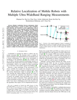 Relative Localization of Mobile Robots with Multiple Ultra-WideBand
  Ranging Measurements
