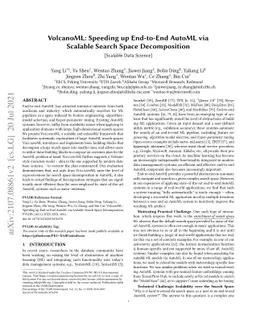VolcanoML: Speeding up End-to-End AutoML via Scalable Search Space
  Decomposition