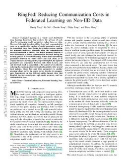 RingFed: Reducing Communication Costs in Federated Learning on Non-IID
  Data