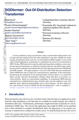 OODformer: Out-Of-Distribution Detection Transformer