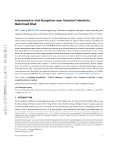 A Benchmark for Gait Recognition under Occlusion Collected by
  Multi-Kinect SDAS