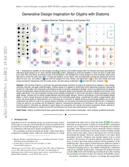 Generative Design Inspiration for Glyphs with Diatoms