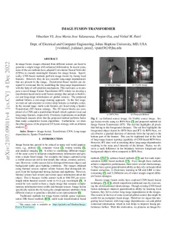 Image Fusion Transformer