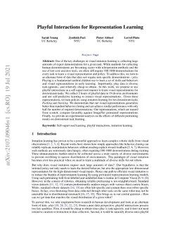 Playful Interactions for Representation Learning