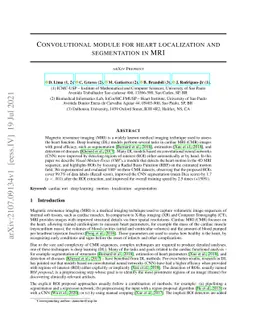 Convolutional module for heart localization and segmentation in MRI