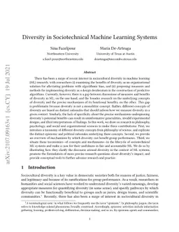 Diversity in Sociotechnical Machine Learning Systems