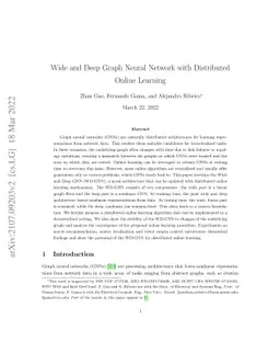 Wide and Deep Graph Neural Network with Distributed Online Learning