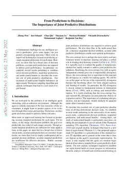 From Predictions to Decisions: The Importance of Joint Predictive
  Distributions