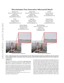 Discriminator-Free Generative Adversarial Attack