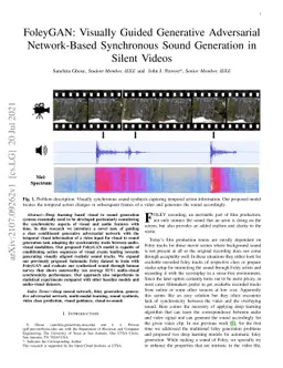 FoleyGAN: Visually Guided Generative Adversarial Network-Based
  Synchronous Sound Generation in Silent Videos