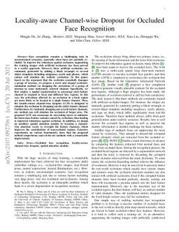 Locality-aware Channel-wise Dropout for Occluded Face Recognition